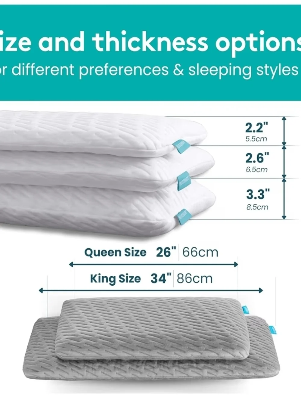 BLISSBURY King Stomach Sleeping Pillow